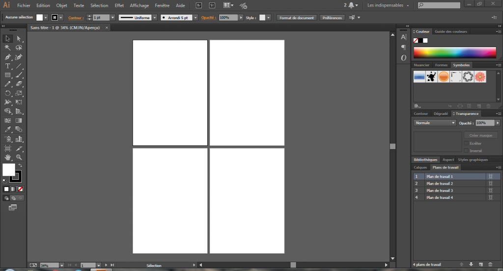 Les plans de travail sous Illustrator