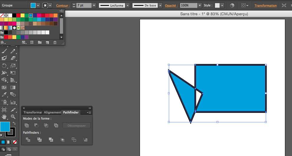 Melanger Les Traces Pour Obtenir Un Objet Unique Sur Illustrator